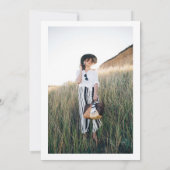 Rustige roze groene florale foto afstuderen kaart (Achterkant)