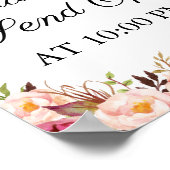 Rustige roze handboekje voor afmelding Poster (Hoek)