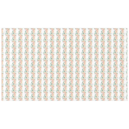 Rustige roze herfstflorale rozen tafelkleed (Voorkant (Horizontaal))