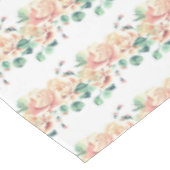 Rustige roze herfstflorale rozen tafelkleed (Gekanteld)