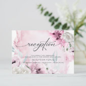 Rustige roze papaver Waterverf Kaart (Staand voorkant)