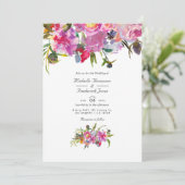 Rustige  roze pinda QR-code RSVP bruiloft Kaart (Staand voorkant)