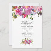 Rustige  roze pony Waterverf bruiloft Kaart (Voorkant)