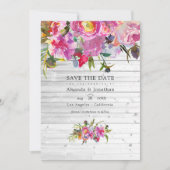 Rustige roze pony Waterverf bruiloft Save The Date (Voorkant)