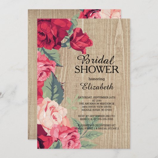 Rustige roze rode ventilator — roep kaart (Voorkant / Achterkant)