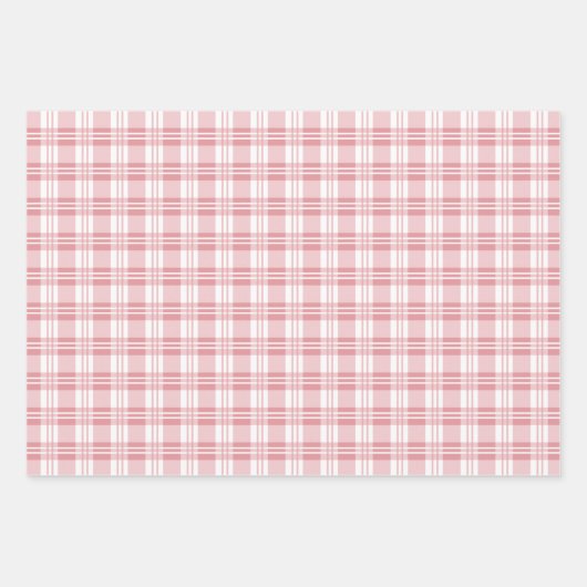 Rustige roze tartaankleurig inpakpapier vel (Voorkant 2)