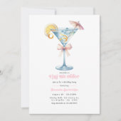 Rustige Roze Tini Bit Ouder Martini Verjaardagsfee Kaart (Voorkant)