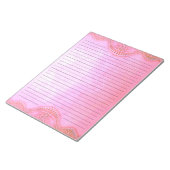 Rustige  roze vervormde legende smederij notitieblok (Schuin)