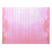 Rustige  roze vervormde legende smederij notitieblok (Voorkant)