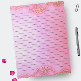 Rustige  roze vervormde legende smederij notitieblok