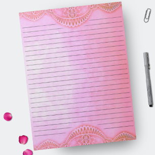 Rustige  roze vervormde legende smederij notitieblok