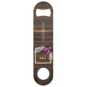 Rustige roze vlinder - Aangepaste balk Speed Flessenopener (Voorkant)