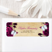 Rustige  roze vlinder etiket (Insitu)