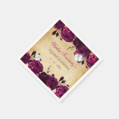 Rustige  roze vlinder servet (Hoek)