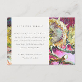 Rustige Roze - Zonnebloem - details Informatiekaartje