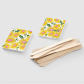 Rustige  roze zonnebloemen Modern White Handwaaier (Niet-gemonteerd)