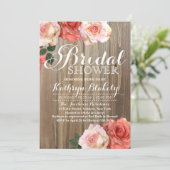 Rustige Rozen | Bridal Shower-uitnodigingen Kaart (Staand voorkant)