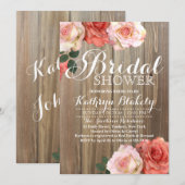 Rustige Rozen | Bridal Shower-uitnodigingen Kaart (Voorkant / Achterkant)