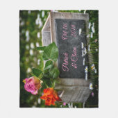 Rustige Rozen, bruiloft, Jubileum Fleece Deken (Voorkant)