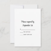 Rustige Rozen Cowboy Boots country Wedding RSVP (Achterkant)