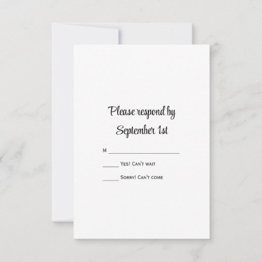 Rustige Rozen Cowboy Boots country Wedding RSVP (Achterkant)