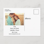 Rustige Rozen Cowboy Boots Waterverf Save the Date Aankondigingskaart (Achterkant)