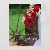 Rustige Rozen Cowboy Boots Wedding Save the Date Aankondigingskaart (Voorkant)