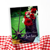 Rustige Rozen Cowboy Boots Wedding Save the Date Aankondigingskaart