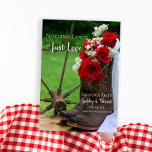 Rustige Rozen Cowboy Boots Western huwelijk