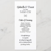 Rustige Rozen Cowboy Boots Western Wedding Program Programmakaart (Achterkant)