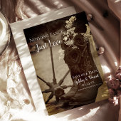 Rustige Rozen Cowboy Boots Western Wedding Sepia Save The Date