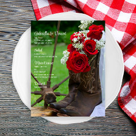 Rustige Rozen en Cowboy Boots Country Wedding Menu