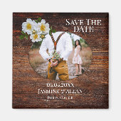 Rustige Rozen Foto opslaan Datum Magnet (Voorkant)