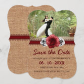 Rustige Rozen - Het Berichten van de Baai ruilt de Save The Date (Voorkant / Achterkant)