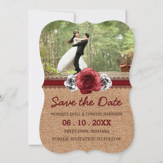 Rustige Rozen - Het Berichten van de Baai ruilt de Save The Date (Voorkant)
