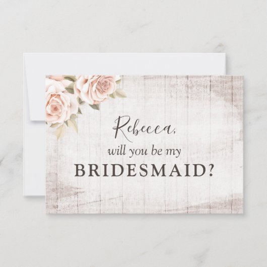 Rustige Rozen met rotsbruin  Kaart (Voorkant)