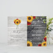 Rustige Rozen met zonnebloem - programma met gevou (Staand voorkant)