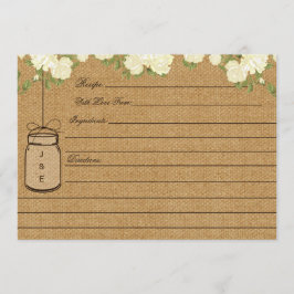 Rustige Rozen receptkaarten voor vrijgezellenfeest