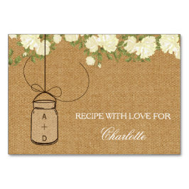 Rustige Rozen receptkaarten voor vrijgezellenfeest Kaart