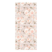 Rustige Rozen Shabby Baby shower wenst gamekaart Reclamekaart (Achterkant)