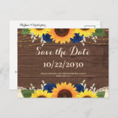 Rustige Rozen van de Zonnebloem Wedden sparen de D Briefkaart (Voorkant / Achterkant)