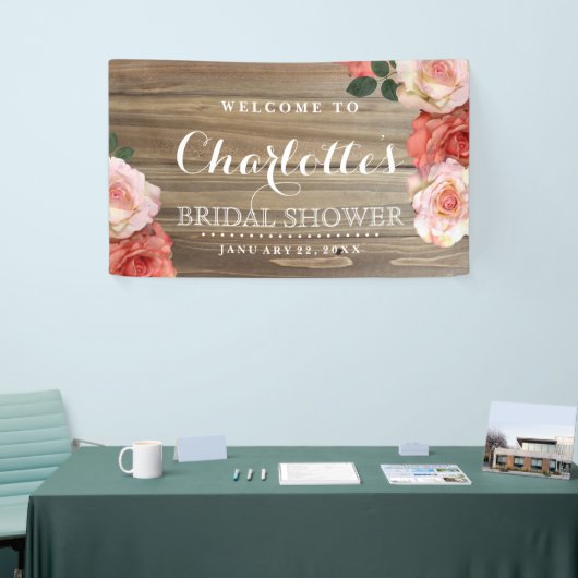 Rustige Rozen | Vrijgezellenfeest Welkomstbanner Spandoek (Beurs)