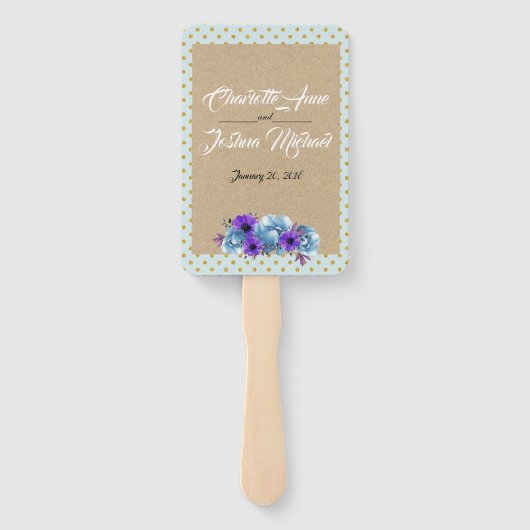 Rustige Rozen Wedding Suite Reception Party Handwaaier (Achterkant)