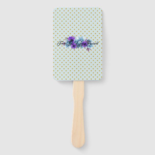 Rustige Rozen Wedding Suite Reception Party Handwaaier (Voorkant)