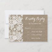 Rustige RSVP-kaart met schoot en plaats voor bruil RSVP Kaartje (Voorkant)