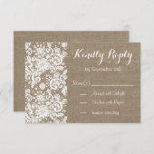 Rustige RSVP-kaart met schoot en plaats voor bruil RSVP Kaartje (Voorkant / Achterkant)