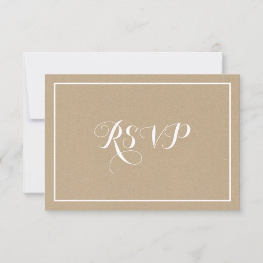 Rustige RSVP-kaart voor Typografie RSVP Kaartje (Voorkant)