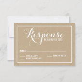 Rustige RSVP-kaart voor Typografie RSVP Kaartje (Achterkant)