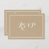 Rustige RSVP-kaart voor Typografie RSVP Kaartje (Voorkant / Achterkant)