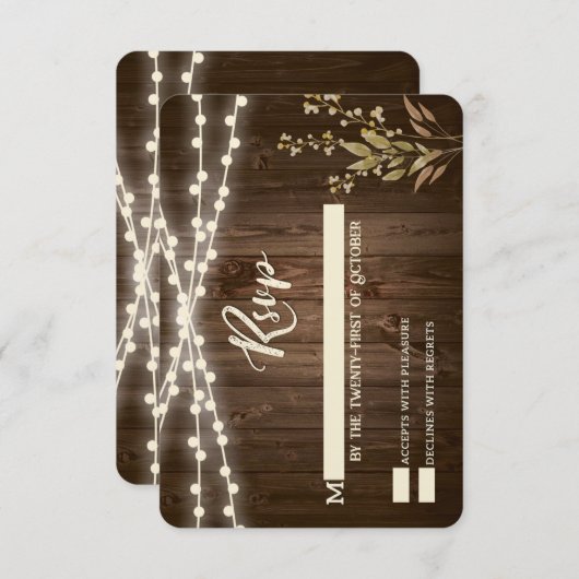 Rustige RSVP-kaarten Kaart (Voorkant / Achterkant)